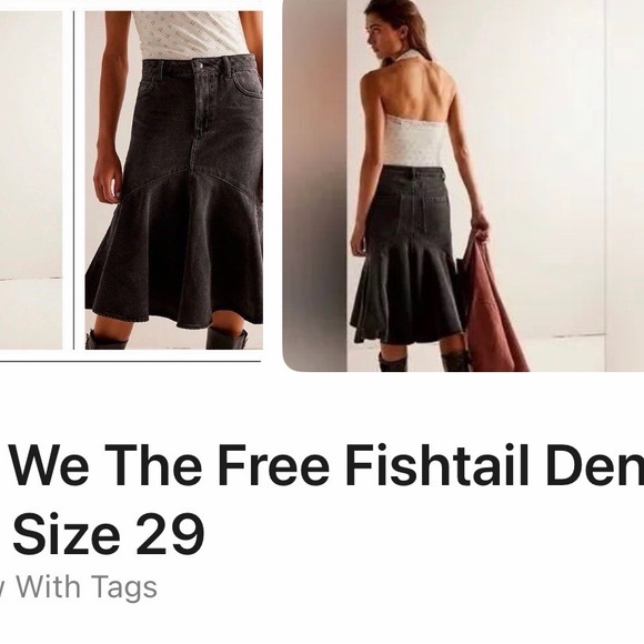 FP Movement by Free People Black Flared Midi Skirt - Picture 3 of 11